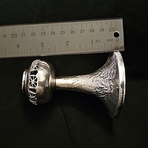 Pentti Sarpaneva Finland Modernist 830 Sterling Silver Lace 4" Candle Holder